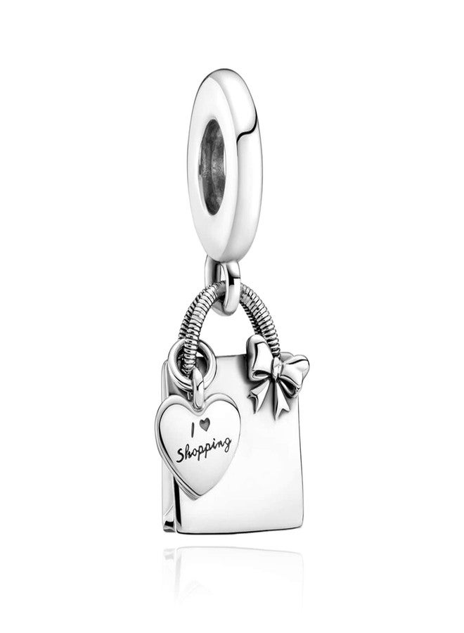 DATOUQI Shopping Bag Charm Shopping Bag Charms 925 Sterling Silver Charms for Bracelets Necklace for Women - Image 1